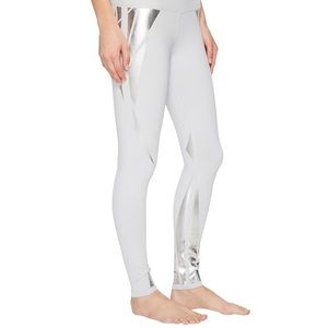 Alo Yoga Women's Gray High Waisted Airbrush yoga pants Leggings size lar…